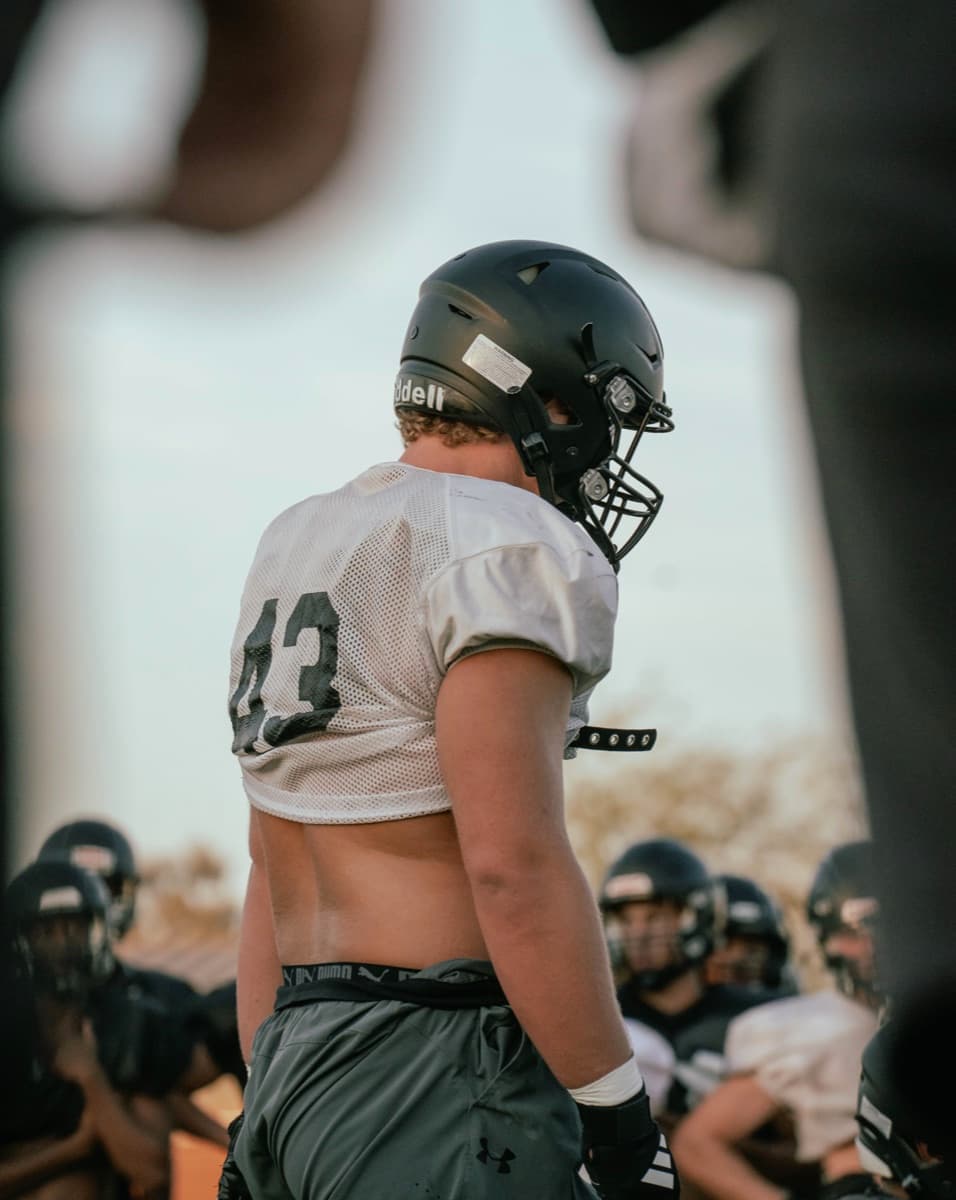 Football player on the field
